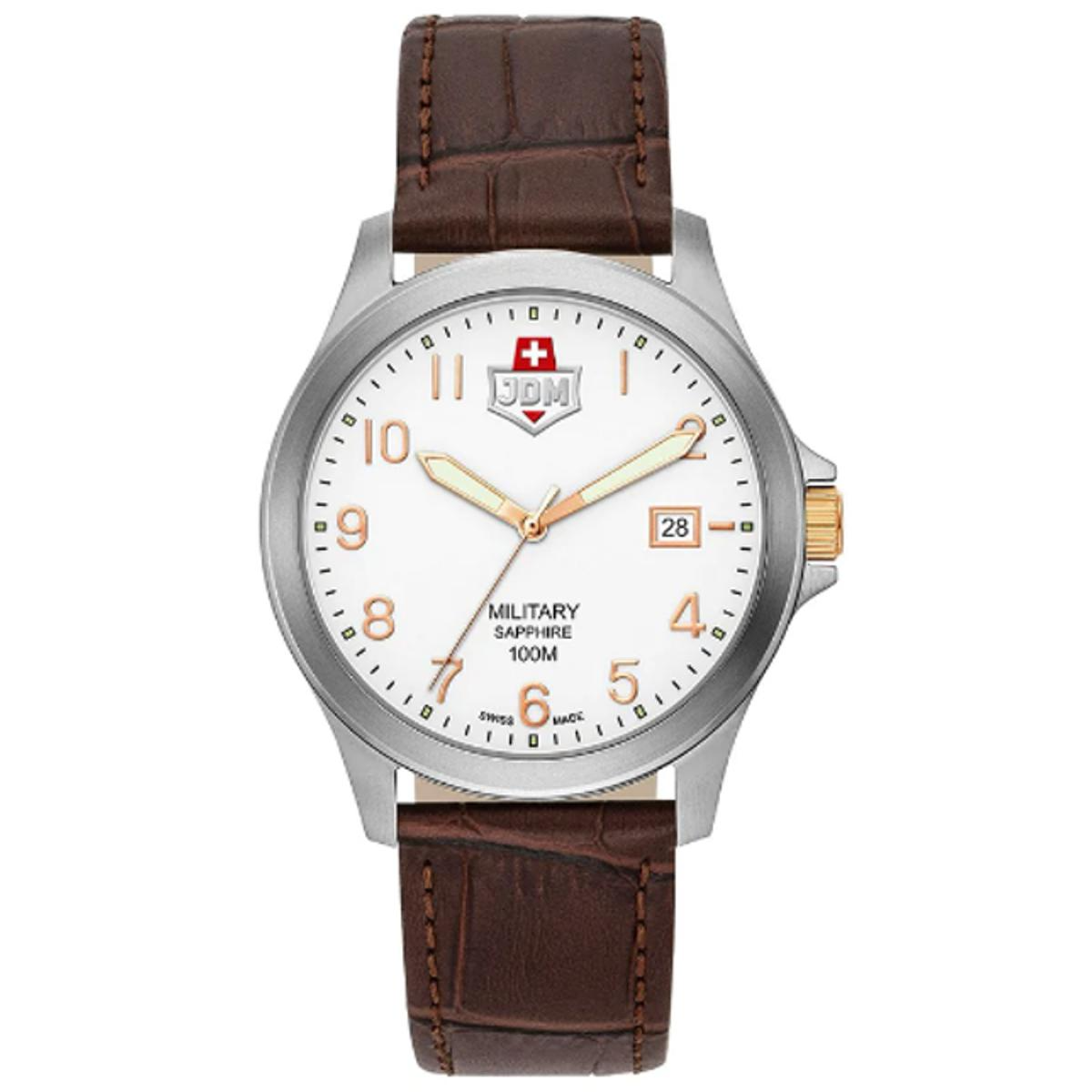 Montre Militaire Jacques Du Manoir JDM-WG001-05 - Cadran Bleu, Acier, 100m étanche, Neuve Avec étiquettes