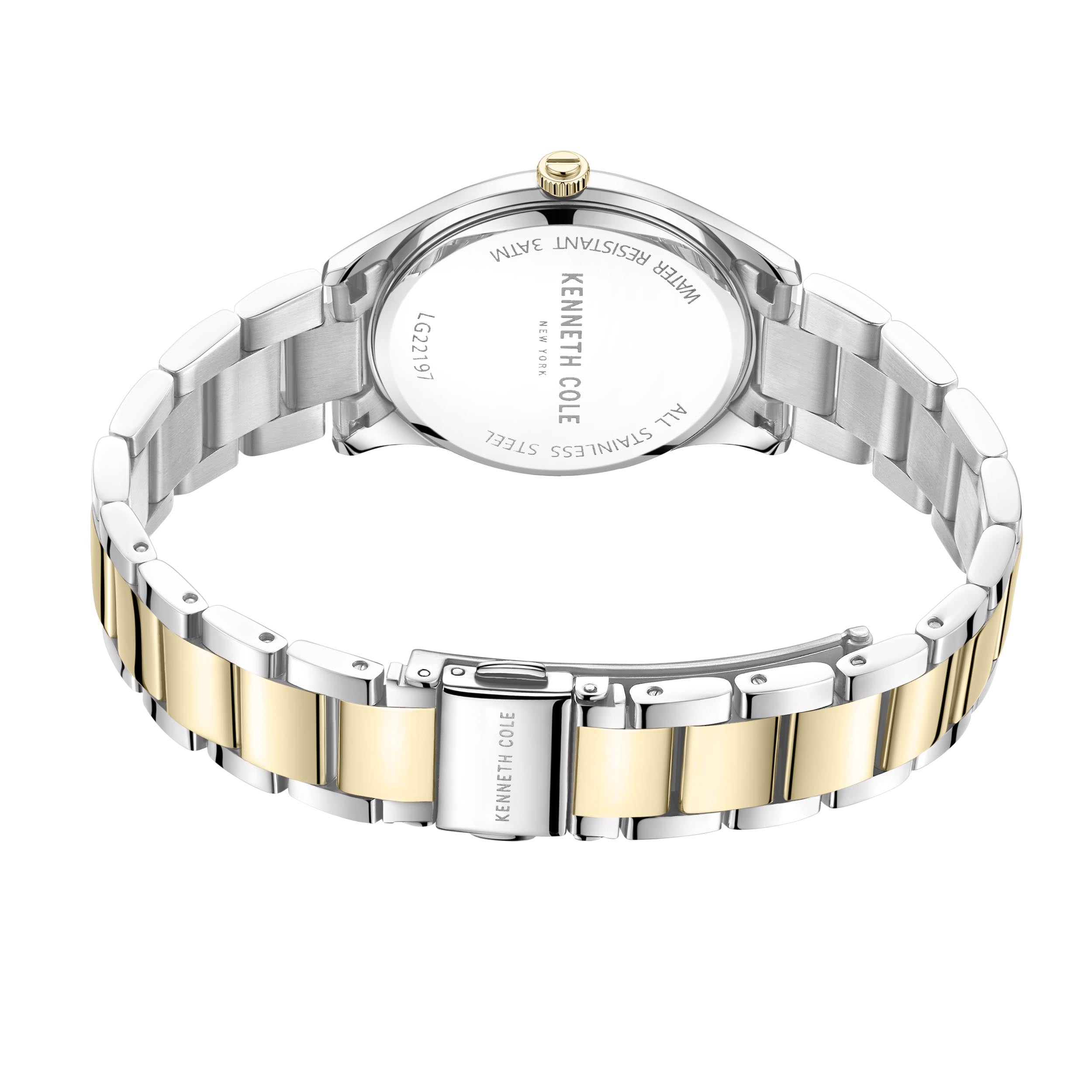 Kenneth Cole New York - KCWLG2219702- Stainless Steel Wrist Watch for Women - Silver & Gold
