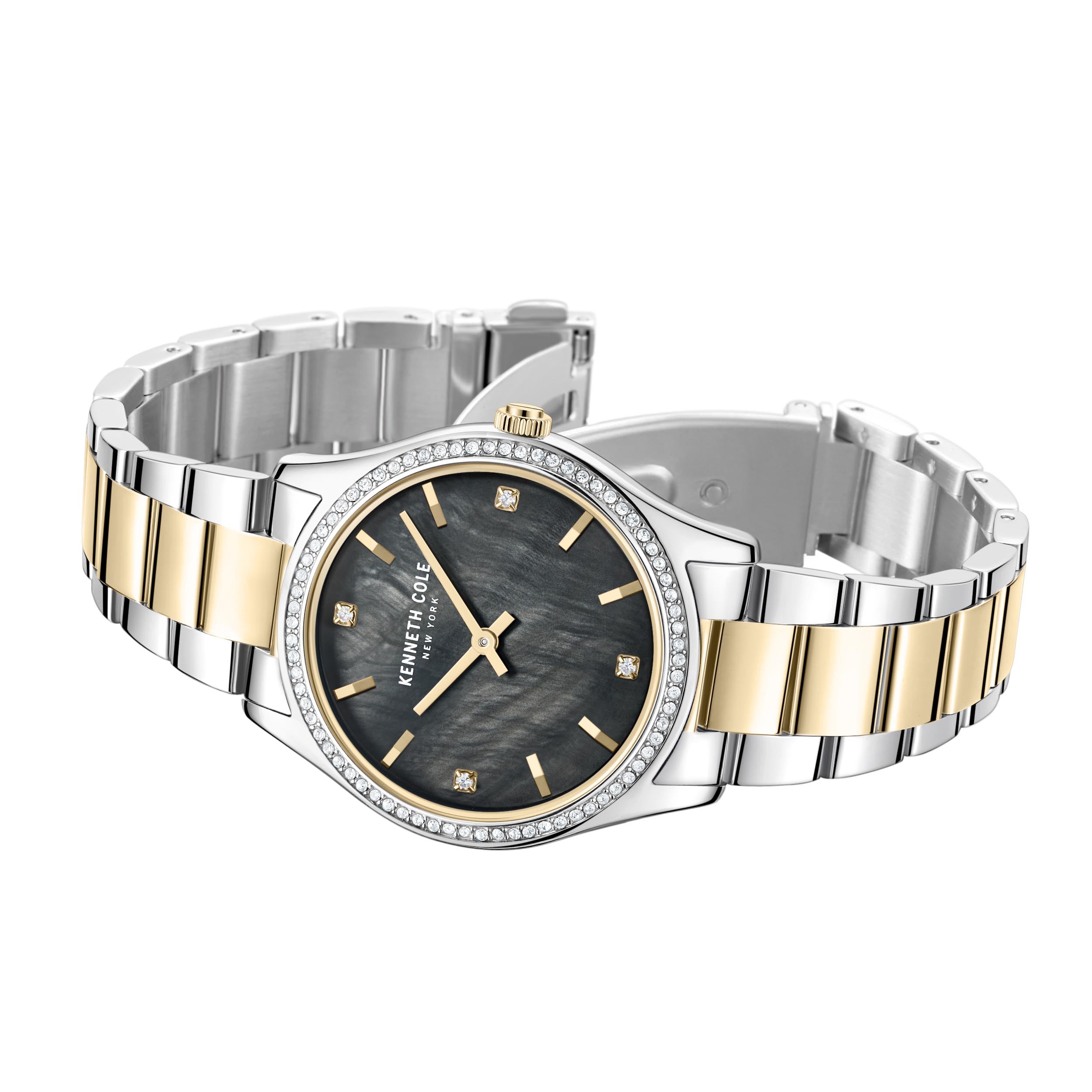 Kenneth Cole New York - KCWLG2219702- Stainless Steel Wrist Watch for Women - Silver & Gold