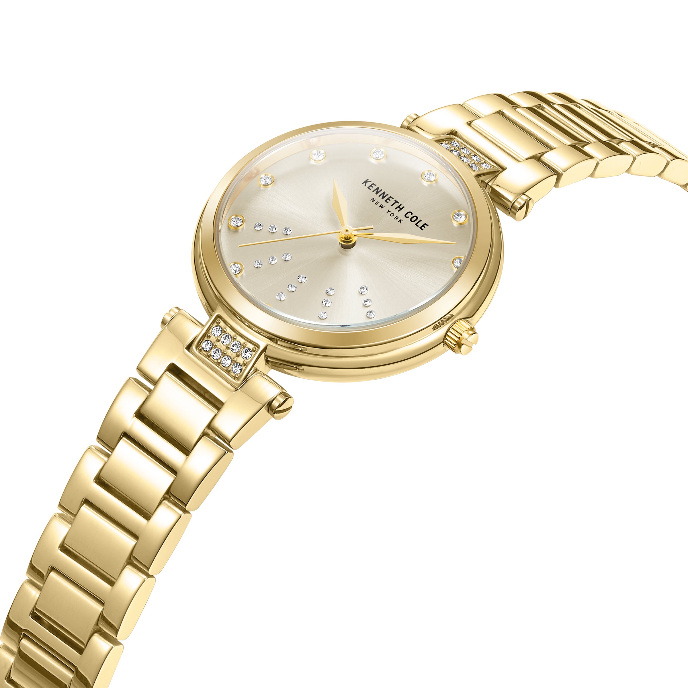 Kenneth Cole New York -KCWLG2237302- Stainless Steel Wrist Watch for Women -Gold
