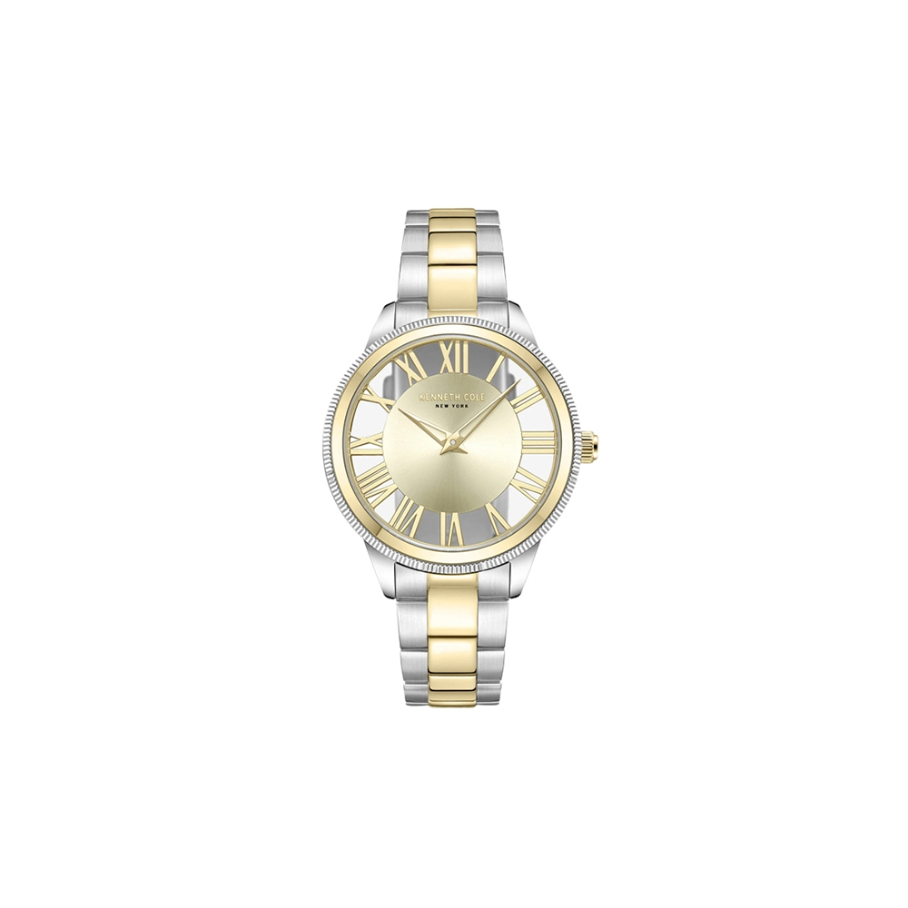Kenneth Cole New York - KCWLG0017604 - Stainless Steel Wrist Watch for Women - Silver & Gold