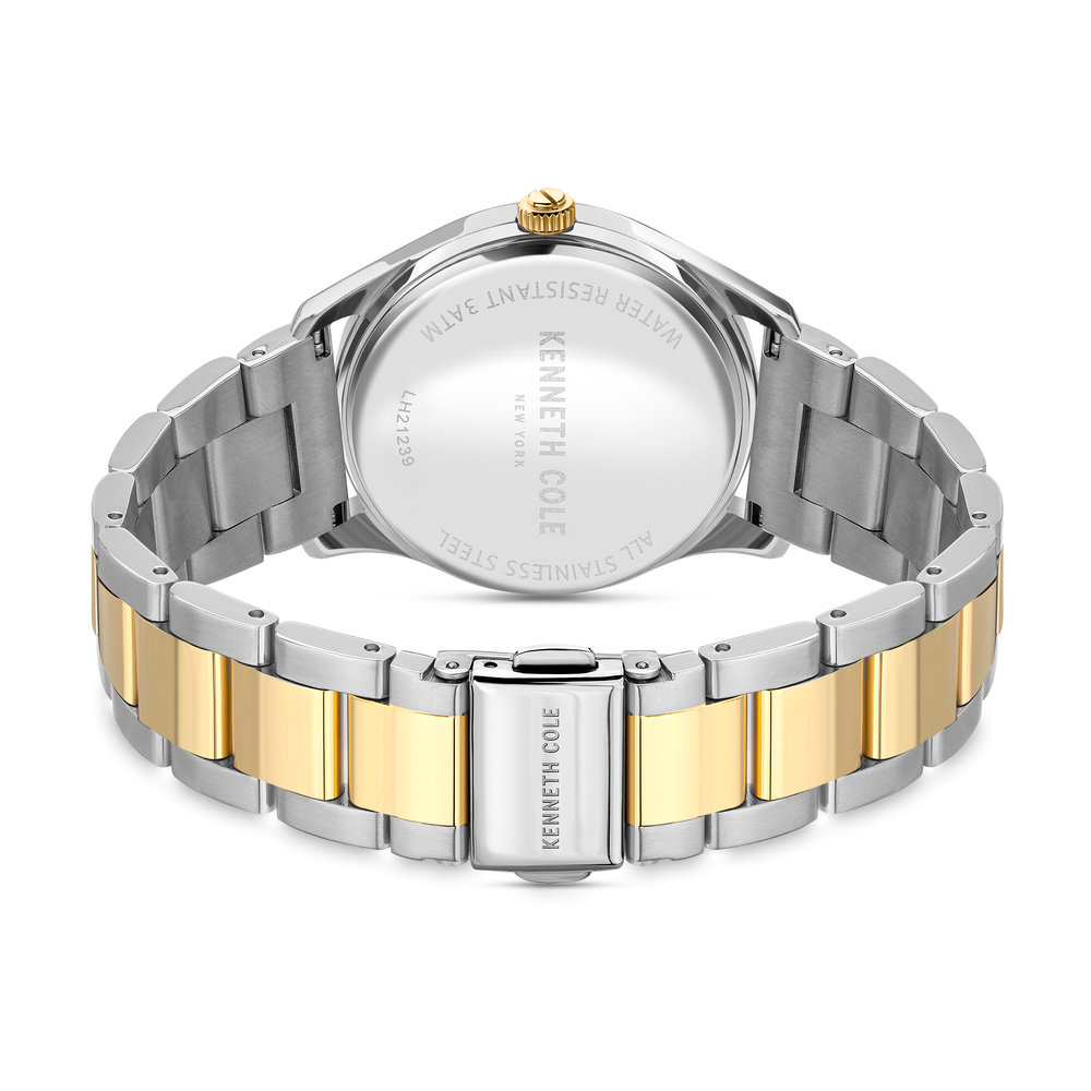 Kenneth Cole New York - KCWLH2123904 - Stainless Steel Wrist Watch for Women - Silver &  Gold