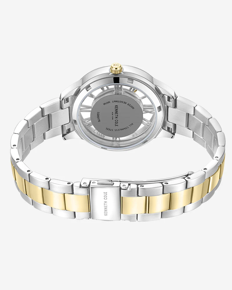 Kenneth Cole New York - KCWLG0017604 - Stainless Steel Wrist Watch for Women - Silver & Gold