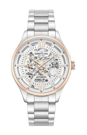 Kenneth Cole Automatic Skeleton Two-Tone Bracelet Watch | Model KCWGL0027204