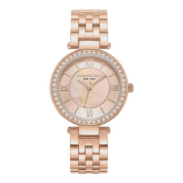 Kenneth Cole KCWLG0062204 32mm Mother of Pearl Dial Rose Gold Ladies Quartz Watch