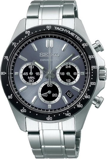 Seiko Spirit SBTR027 Men’s Chronograph Quartz Watch – Grey Dial Stainless Steel