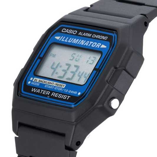 Casio Illuminator F-105W-1ADF Men’s Black Silicone Strap Watch – Black Dial Quartz