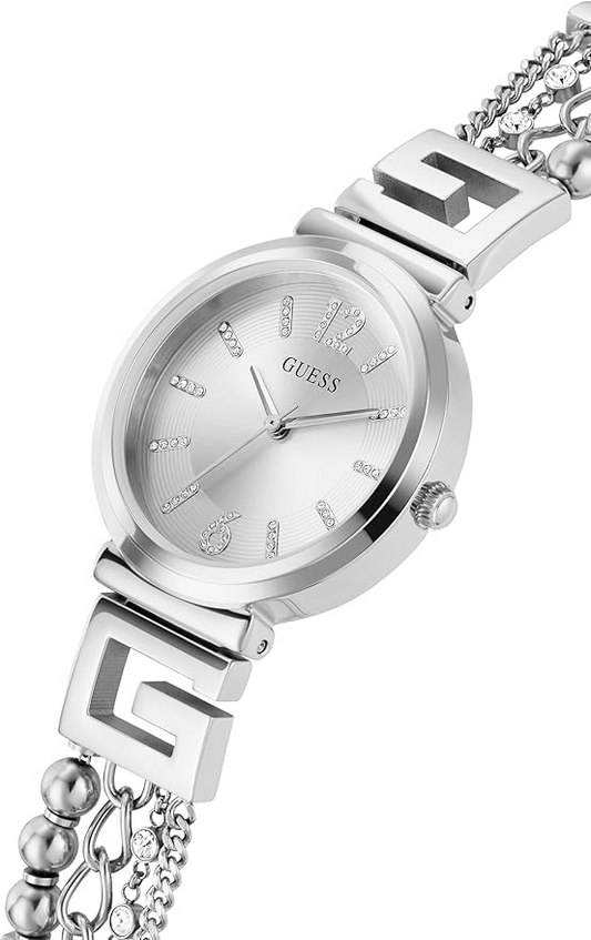 Guess GW0545L1 Women’s Silver Stainless Steel Watch with Silver Dial