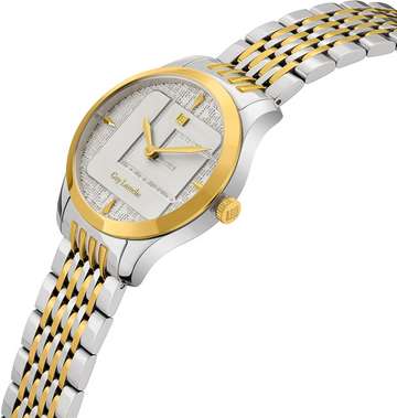 GUY LAROCHE Maxime Women’s Swiss Made Analog Watch – White Dial & Gold Stainless Steel (GLWLG0001205)