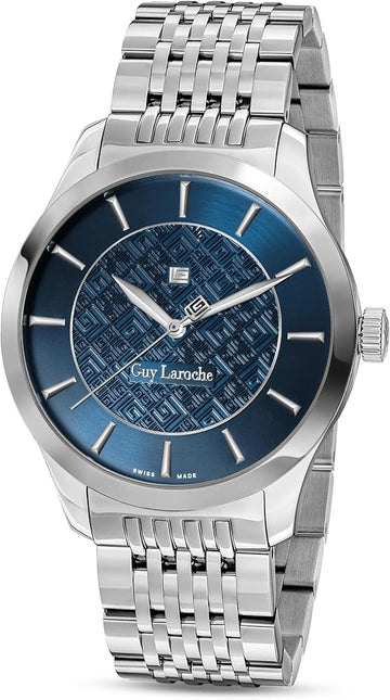 Guy Laroche Men’s Analog Watch – Blue Dial Stainless Steel | GLWGG0001209