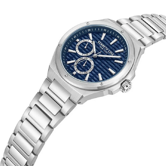 Kenneth Cole KCWGK0035403 43.5mm Blue Dial Men's Stainless Steel Quartz Watch