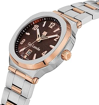 Guy Laroche Men’s Analog Watch with Brown Dial & Silver Stainless Steel Bracelet (GLWGG0000319)