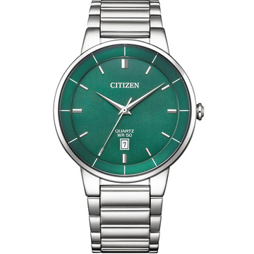 Citizen BI5120-51X Men’s Quartz Watch – Green Dial Stainless Steel