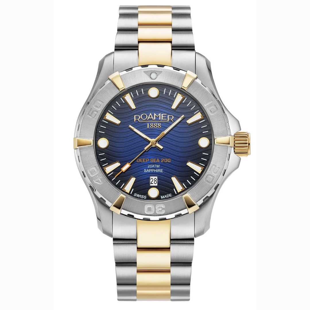 Roamer 860833 47 45 70 Deep Sea 200 Two Tone Steel Bracelet Wristwatch