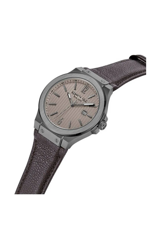 Kenneth Cole New York Classic KCWGB0034402 43mm Gray Dial Brown Leather Men's Quartz Watch