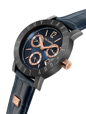 Guy Laroche Alex Multifunction Blue Dial Swiss Made Watch for Men (GLWGA0000117)