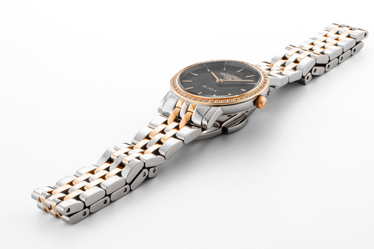 Roamer Scala 976830-49-80-50 Women’s Swiss Watch – Black MOP Dial & Two-Tone Elegance