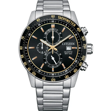 Citizen AN3681-57E Men’s Stainless Steel Chronograph Watch – Black Dial