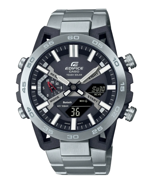 Casio Edifice ECB-2000D-1ADF – Men's Stainless Steel Bluetooth Watch (Black Dial)