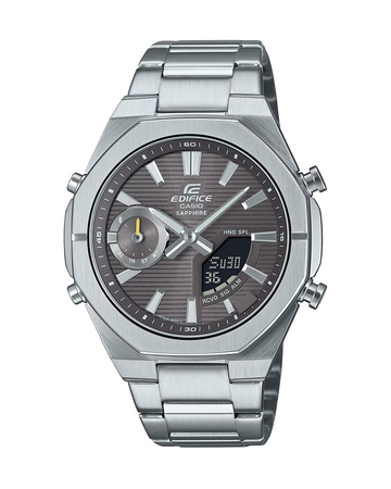 Casio Edifice ECB-S10D-8ADF Men’s Smart Chronograph Watch – Grey Dial Stainless Steel (Bluetooth, Sapphire Crystal, 100M Water Resistant)