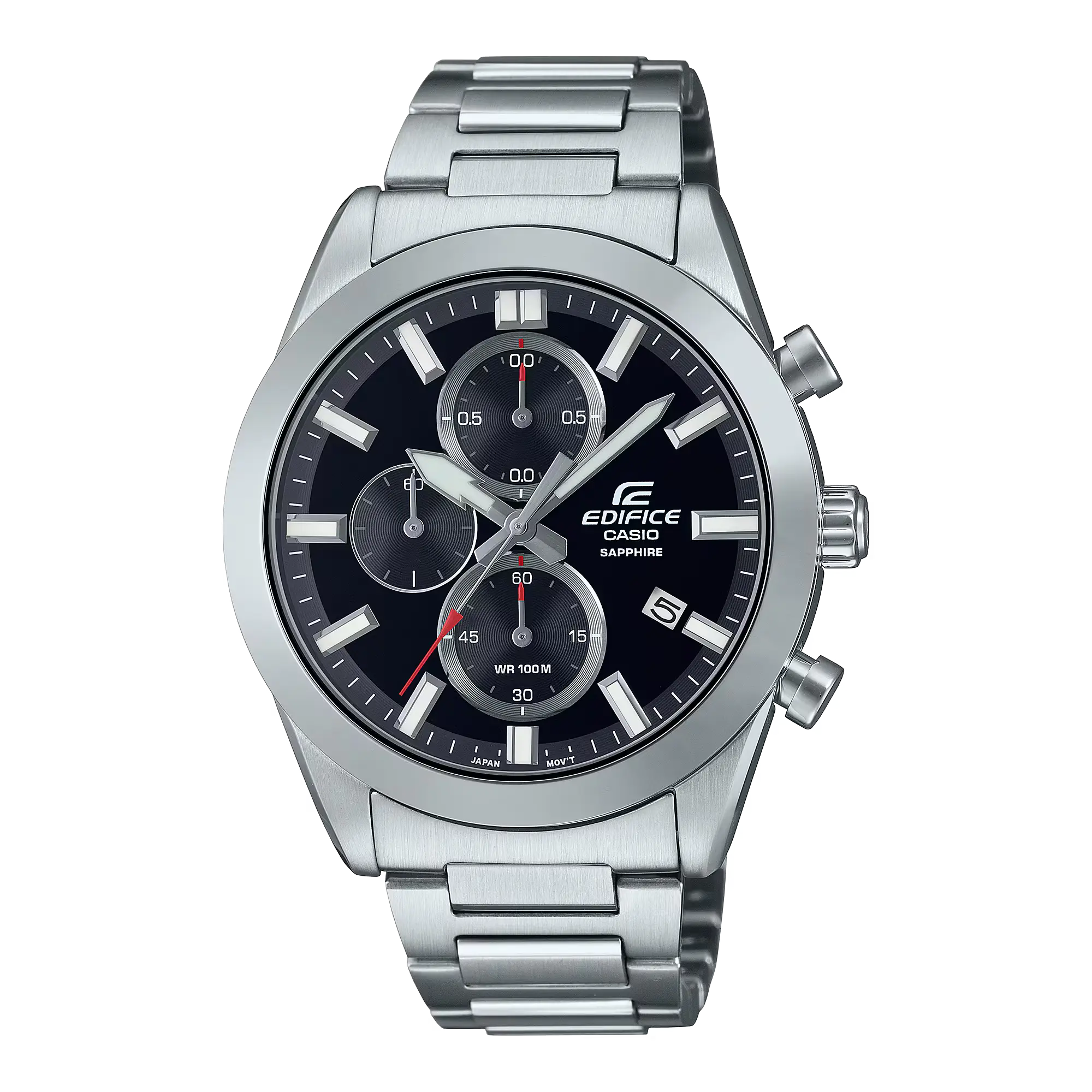 Casio Edifice EFB-710D-1AVUDF – Men's Chronograph Watch with Sapphire Crystal (Black Dial | Stainless Steel)