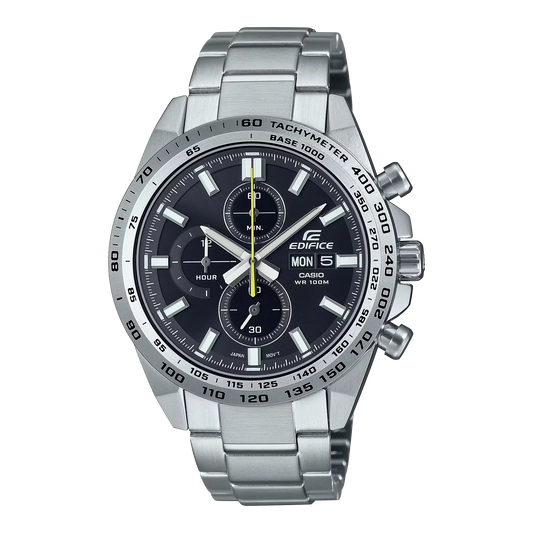 Casio Edifice EFR-574D-1AVUDF – Men’s Chronograph Stainless Steel Watch (Black Dial | 100M Water Resistance)