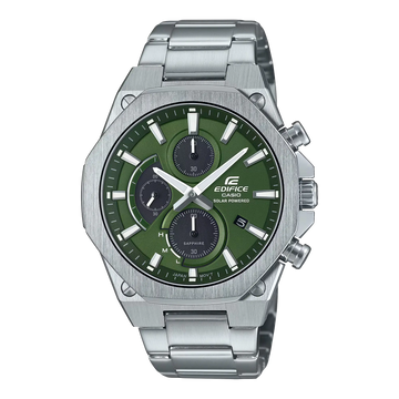 Casio Edifice EFS-S570D-3AUDF – Men's Solar Powered Stainless Steel Watch (Green Dial)