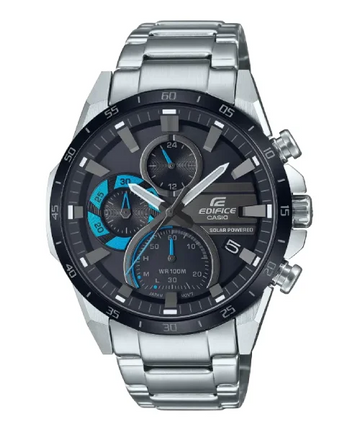 Casio Edifice EQS-940DB-1BVUDF – Men's Solar Chronograph Watch (Black Dial | Stainless Steel)