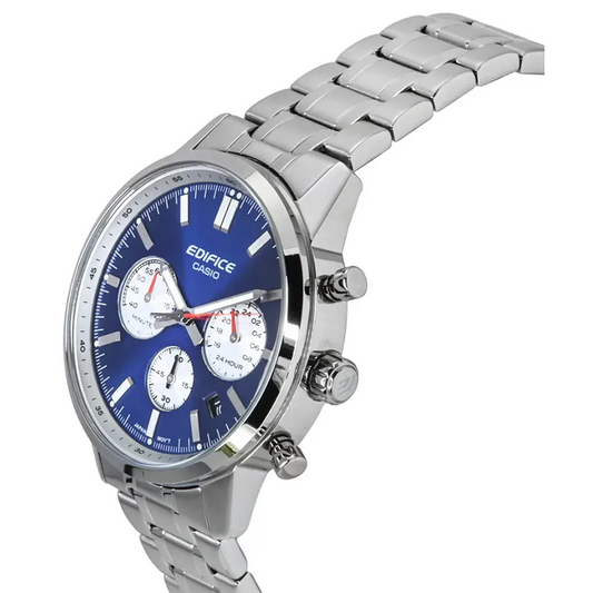 Casio Edifice EFR-575D-2ADF – Men's Chronograph Watch with Sapphire Crystal (Blue Dial | 100M Water Resistance)