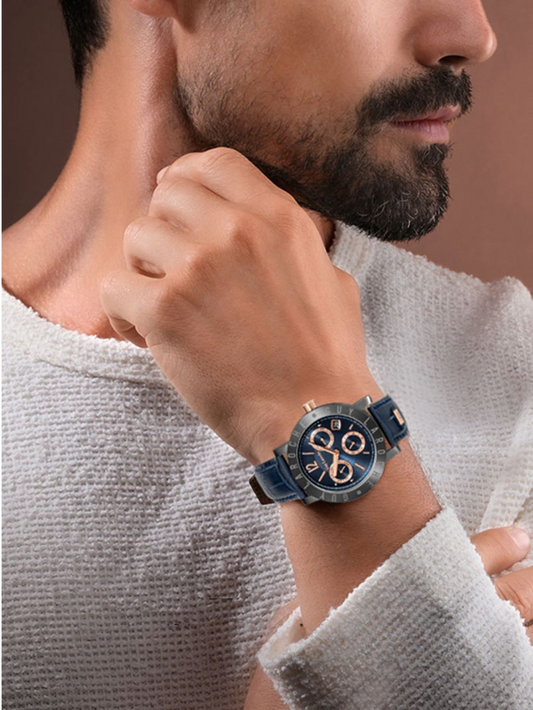 Guy Laroche Alex Multifunction Blue Dial Swiss Made Watch for Men (GLWGA0000117)