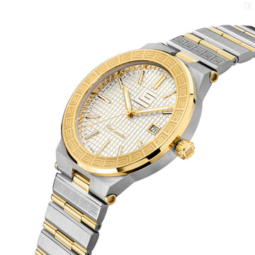 Guy Laroche Sacha Men’s Swiss Made Quartz Watch with Silver Dial & Silver Stainless Steel Bracelet (GLWGG0000407)