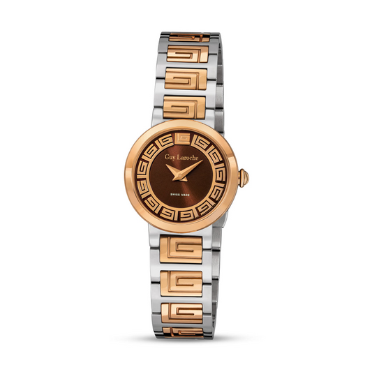 Guy Laroche GLWLG0001021 Women’s Watch – Brown Dial Rose Gold Stainless Steel | Analog Quartz