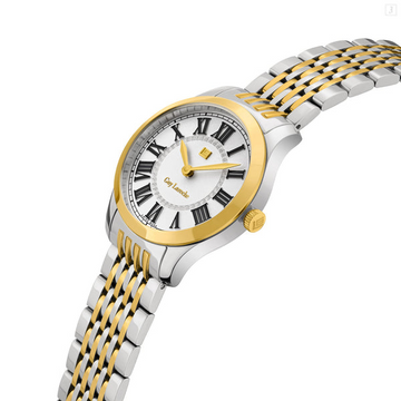 Guy Laroche Louise GLWLG0001105 Women’s Watch – White Dial Silver & Gold Stainless Steel | 29 mm