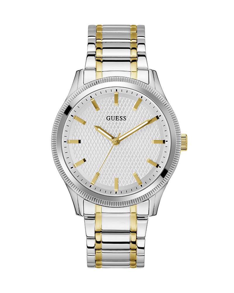 Guess GW0626G4 Men’s Two-Tone Stainless Steel Watch with Silver Dial