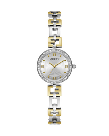 Guess GW0656L1 Women’s Two-Tone Stainless Steel Watch with Silver Dial and Crystals