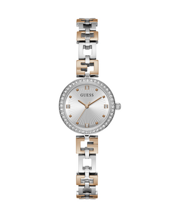 Guess GW0656L2 Women’s Two-Tone Stainless Steel Watch with Silver Dial and Crystals