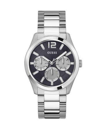 GUESS GW0707G1 Men’s Watch – Navy Blue Dial, Silver Stainless Steel Bracelet, Calendar, 42mm, 50M Water Resistant