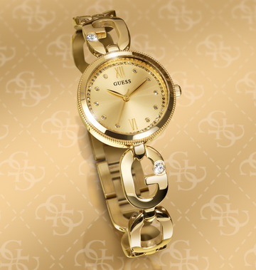 Guess GW0759L2 Women’s Gold Stainless Steel Watch with Crystal Detailing