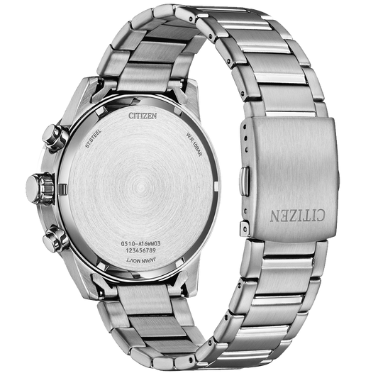 Citizen AN3681-57E Men’s Stainless Steel Chronograph Watch – Black Dial