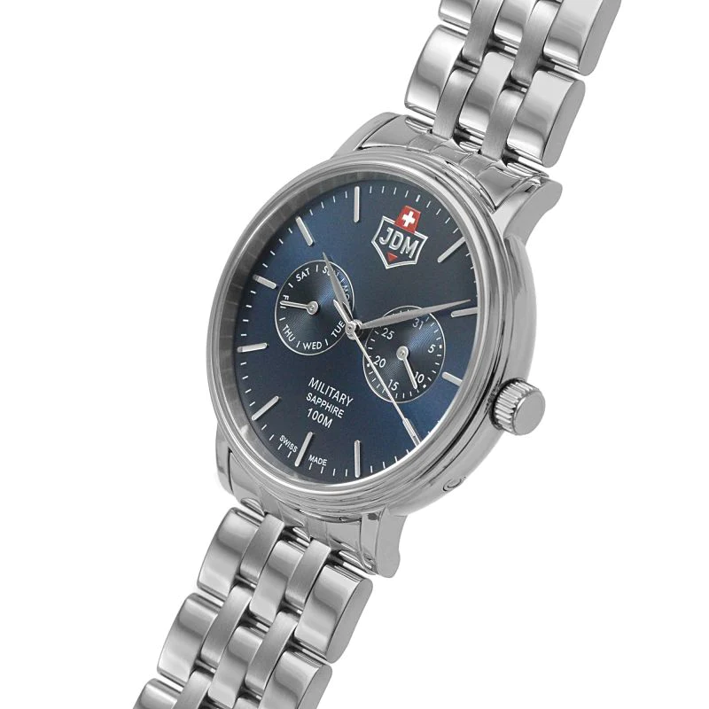 JDM Military (Jacques Du Manoir) - WG003-03 - Echo - Swiss Made - Stainless Steel Chronograph Wrist Watch for Men - 10 ATM