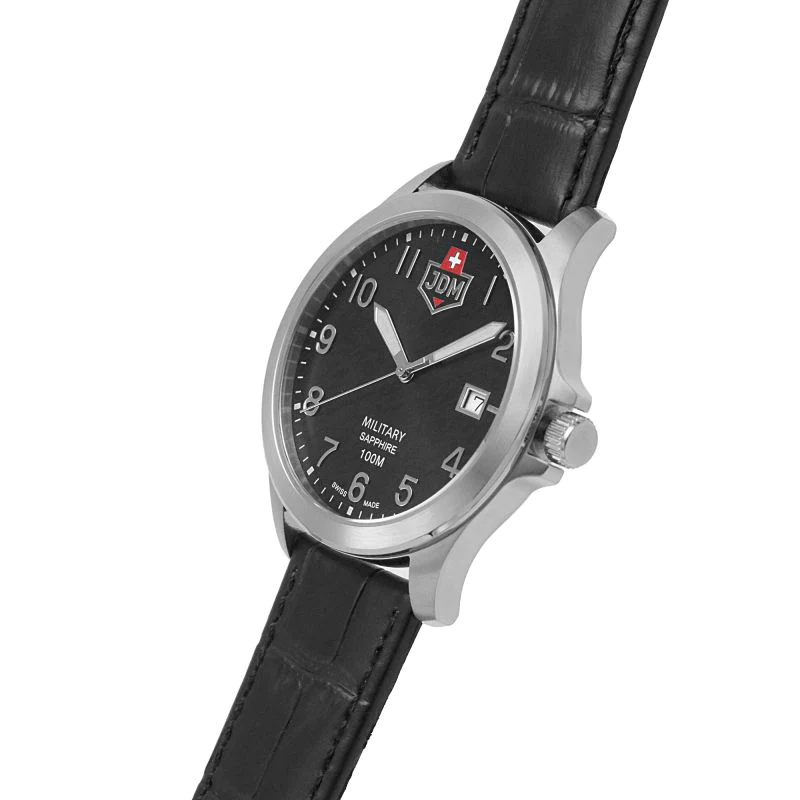 JDM Military (Jacques Du Manoir) - WG001-01 - Alpha - I - Swiss Made - Stainless Steel Wrist Watch for Men - 10 ATM