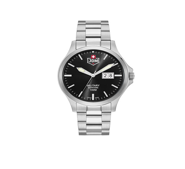 JDM Military (Jacques Du Manoir) - JDM-WG014-01- Alpha Big Date - Made In Switzerland - Wrist Watch for Men - 10 ATM