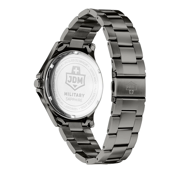 JDM Military (Jacques Du Manoir) -WG014-05- Alpha Big Date - Made In Switzerland - Wrist Watch for Men - 10 ATM.