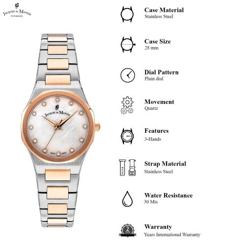 Jaques Du Manoir - JWL01002- Inspiration Series -Wrist Watch For women