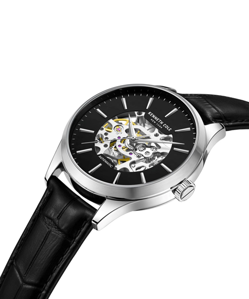 Kenneth Cole KCWGE2216902 42mm Black Dial Men's Automatic Skeleton Watch