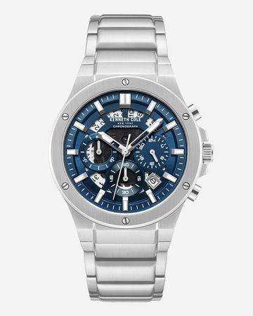 Kenneth Cole New York Classic Chronograph KCWGI0058302 43mm Blue Dial Men's Quartz Watch
