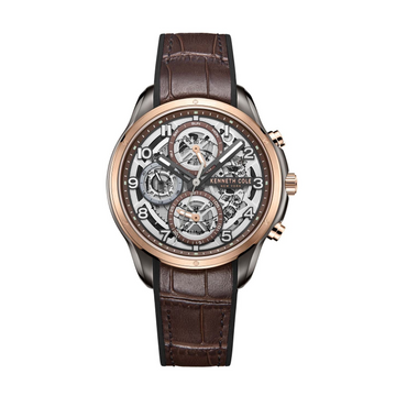Kenneth Cole KCWGQ2218902 Brown Skeleton Dial Men's Quartz Watch