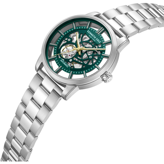Kenneth Cole KCWGY0064305 Dark Green Automatic Skeleton Stainless Steel Watch
