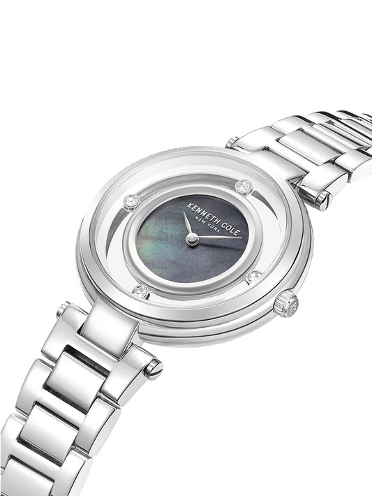 Kenneth Cole KCWLG0027002 Green MOP Dial Women's Diamond Stainless Steel Quartz Watch