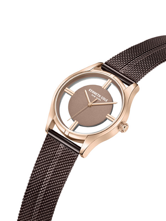 Kenneth Cole KCWLG0032802 34mm Brown Dial Ladies Quartz Watch